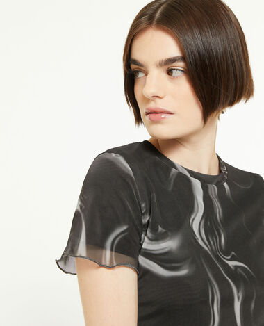 Top court en tulle noir - Pimkie