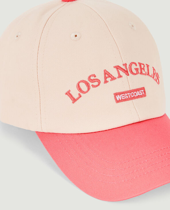 Casquette bicolore avec broderie orange - Pimkie