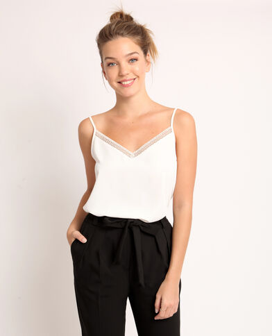 Top à bretelles blanc cassé - Pimkie