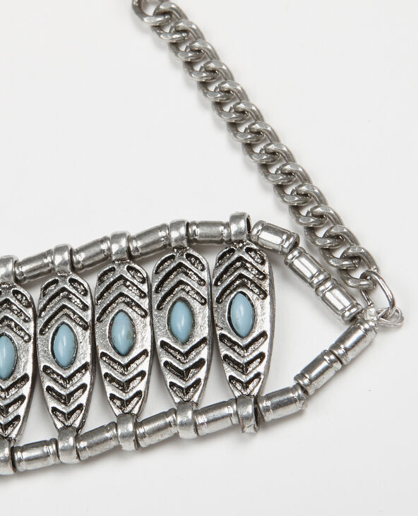Choker à perles argenté - Pimkie