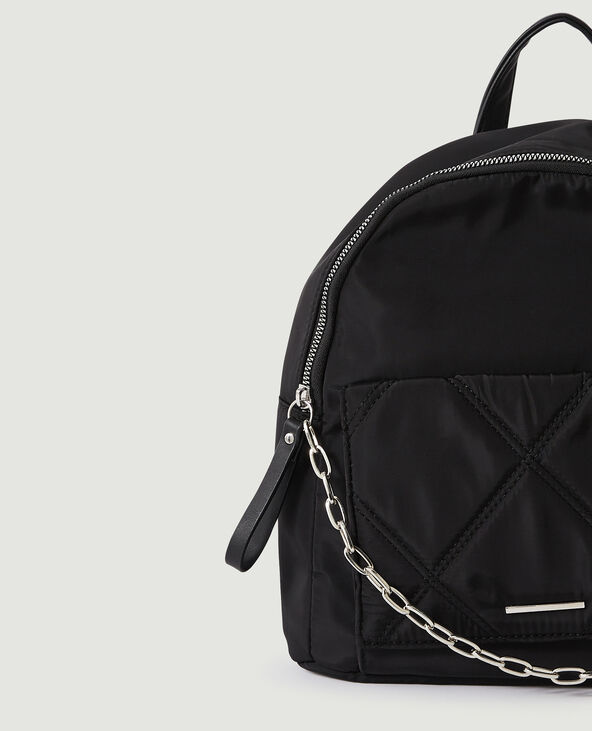 Mini sac à dos à chaîne noir - Pimkie