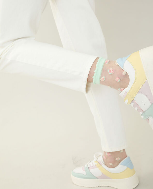 Lot de 2 paires de chaussettes transparentes jaune - Pimkie