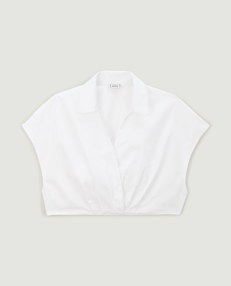 Chemise cropped croisée blanc - Pimkie