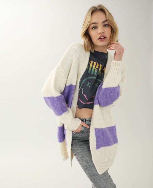 Gilet long violet - Pimkie