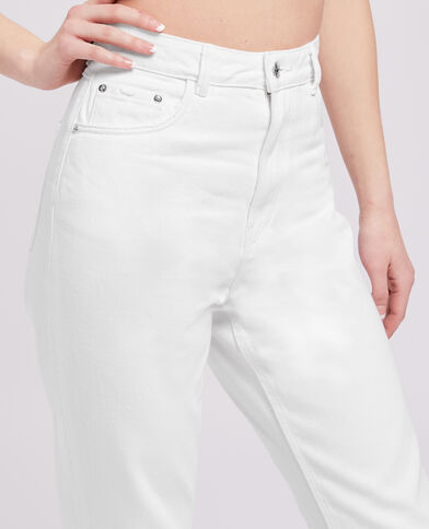 Jean droit taille haute blanc - Pimkie