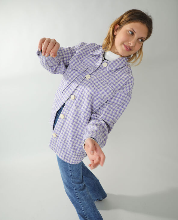 Surchemise en tweed lilas - Pimkie