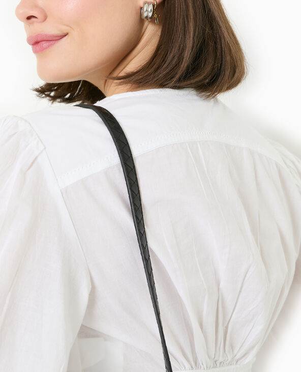 Blouse courte avec grand col blanc - Pimkie