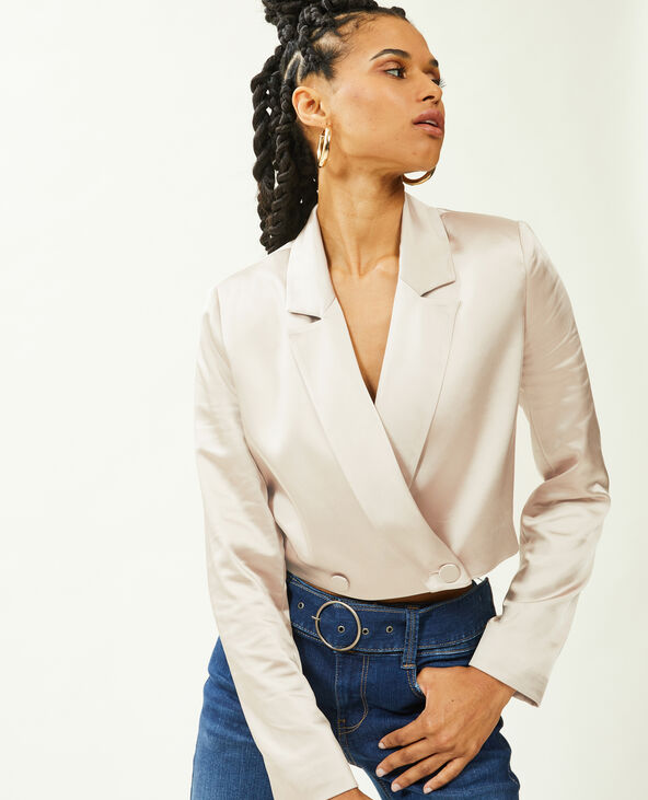 Veste blazer courte en satin Pimkie