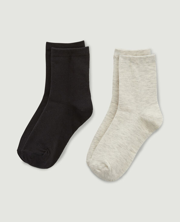 Lot de 2 paires de chaussettes noir - Pimkie