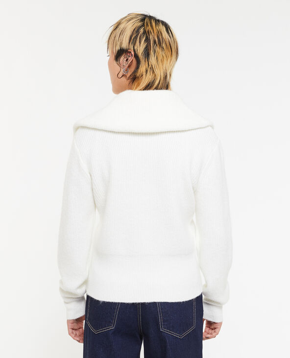Gilet zippé col camionneur blanc - Pimkie