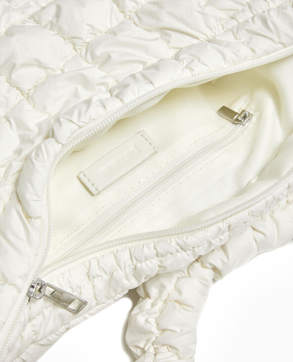 Sac besace en tissu matelassé écru - Pimkie