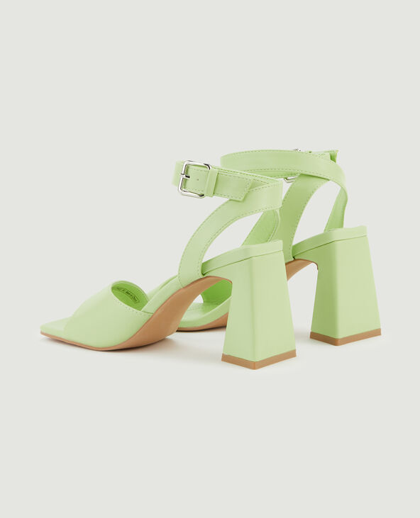 Sandales à talon vert anis - Pimkie