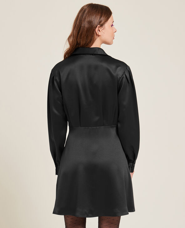 Robe chemise sales satin noir