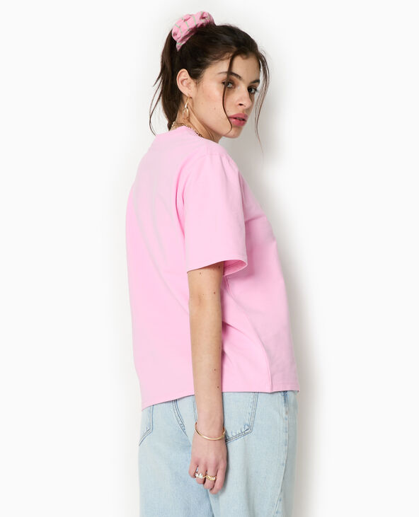 T-shirt épais avec broderie rose - Pimkie