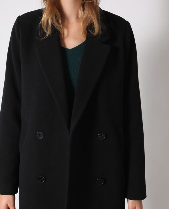 Manteau en laine noir - Pimkie