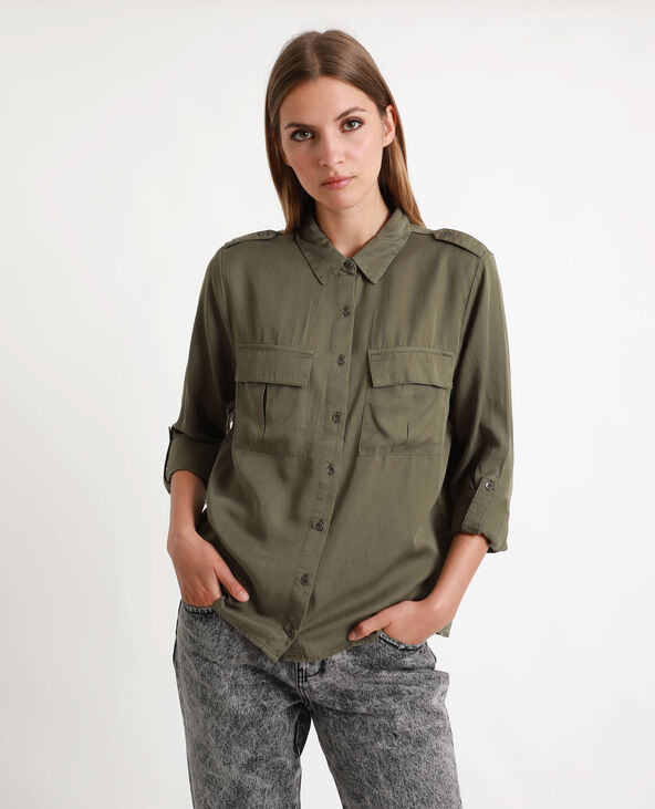 Chemise fluide taupe - Pimkie
