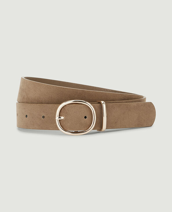 Ceinture boucle ovale beige - Pimkie