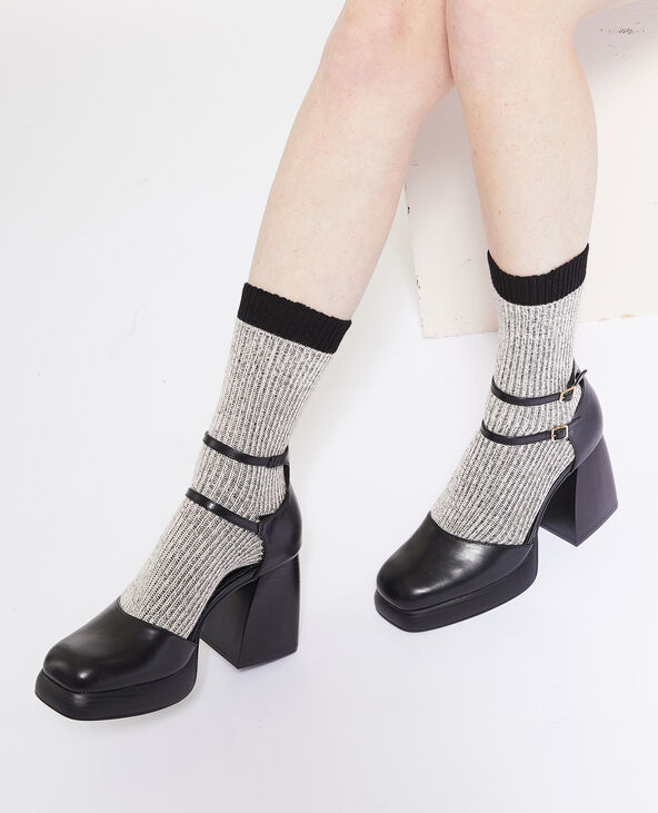 Paire de chaussettes en maille mélangée noir - Pimkie