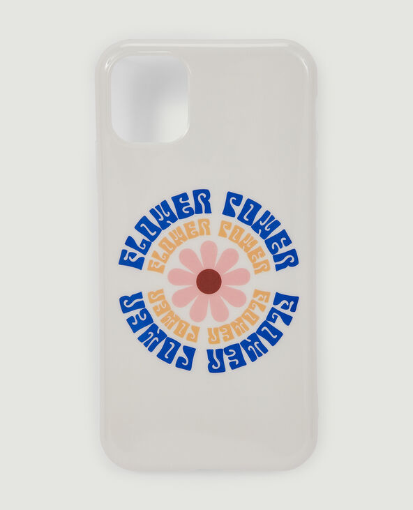 Coque iPhone Flower Power blanc - Pimkie