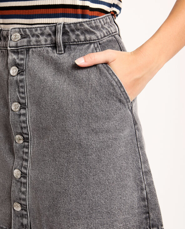 Jupe en jean gris clair - Pimkie
