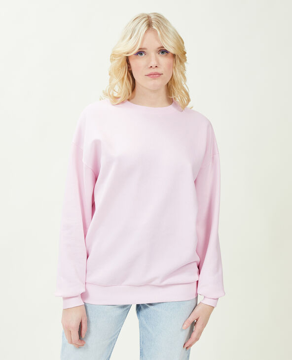 Sweat oversize col rond lilas - Pimkie