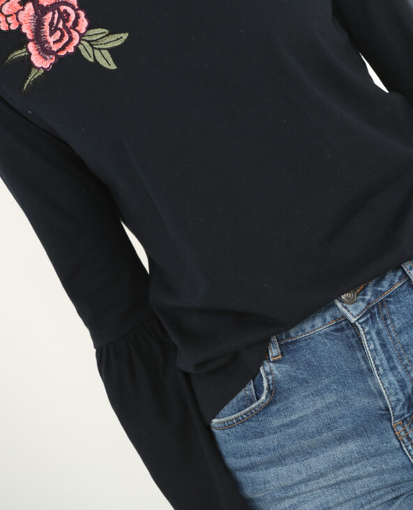 T-shirt  manches pagodes noir - Pimkie
