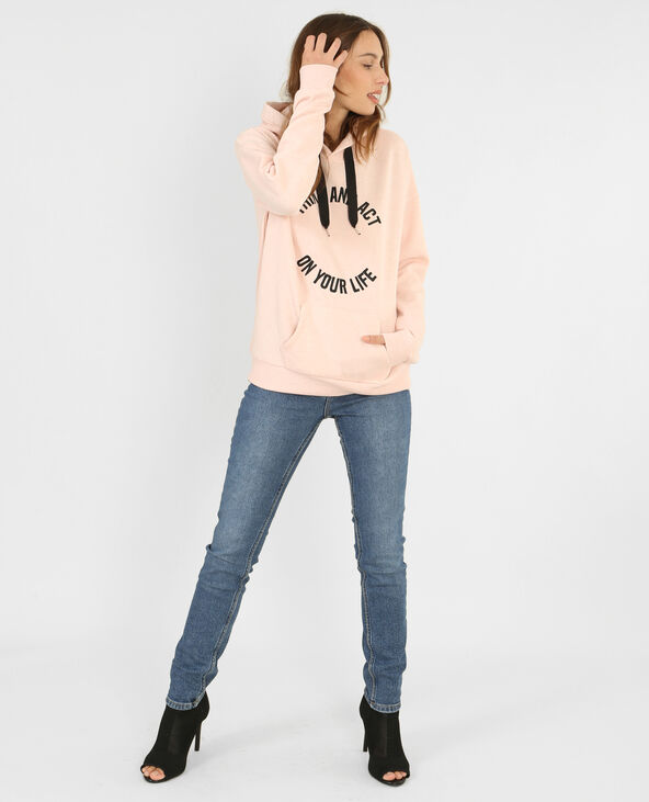 Sweat à capuche rose clair - Pimkie