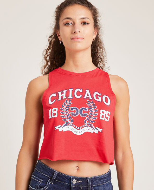 Cropped top rouge - Pimkie