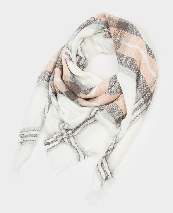 Echarpe plaid à carreaux pastels rose clair - Pimkie