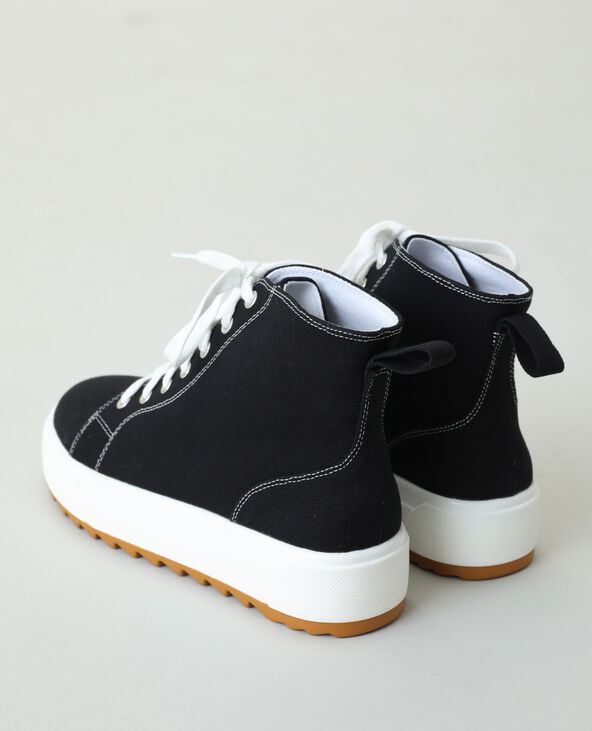 Baskets hautes plateformes noir - Pimkie
