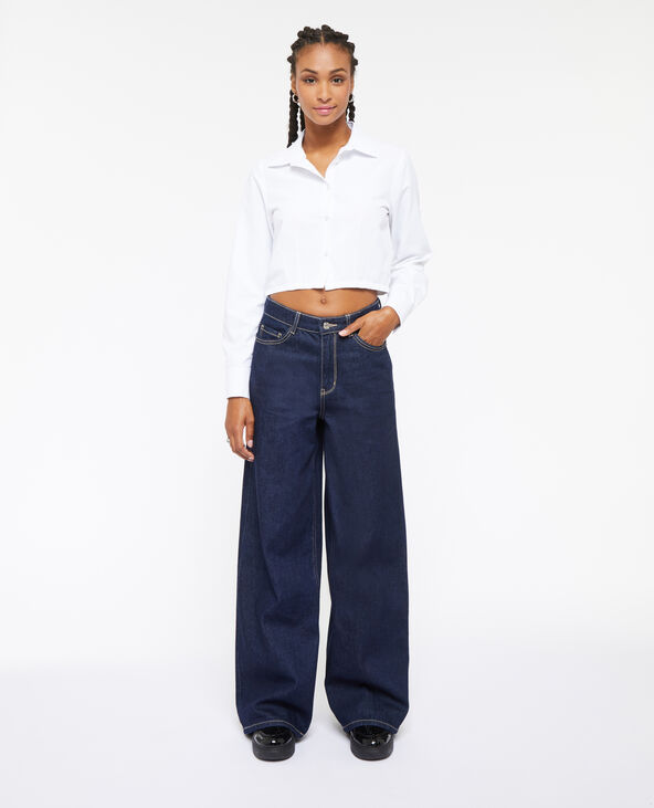 Jean wide taille haute bleu - Pimkie