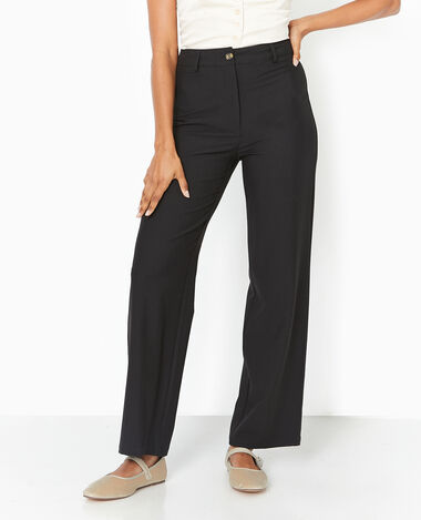 Pantalon Femme Ete Taille Haute Noir Blanc Beige Pimkie