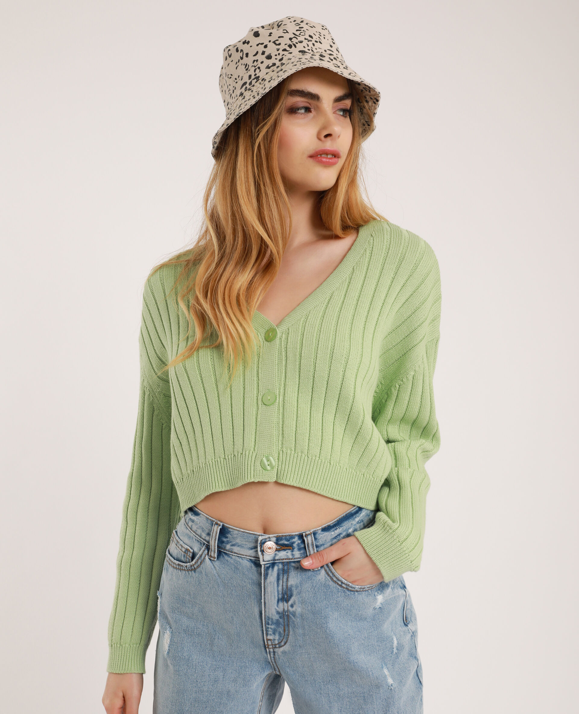 Gilet court vert - 407974C63A05 | Pimkie