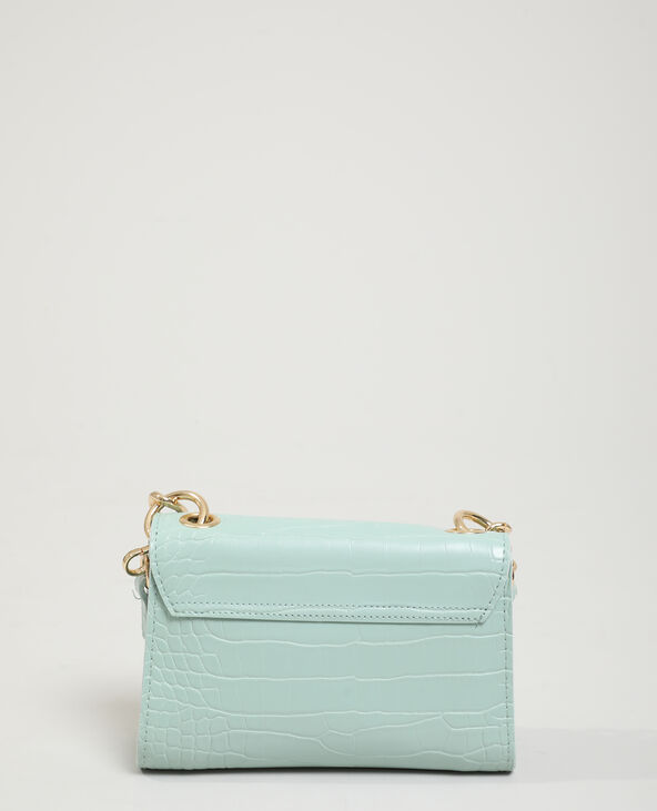 Sac boxy effet croco vert clair - Pimkie