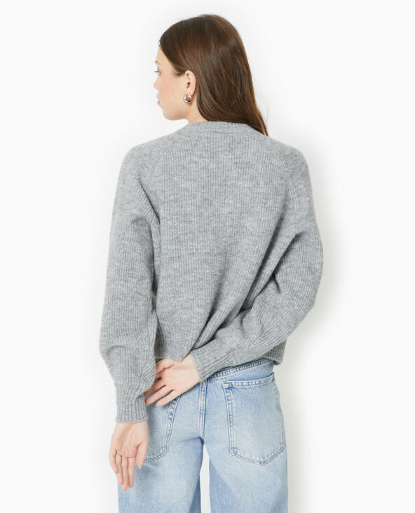 Gilet zippé en maille gris chiné - Pimkie