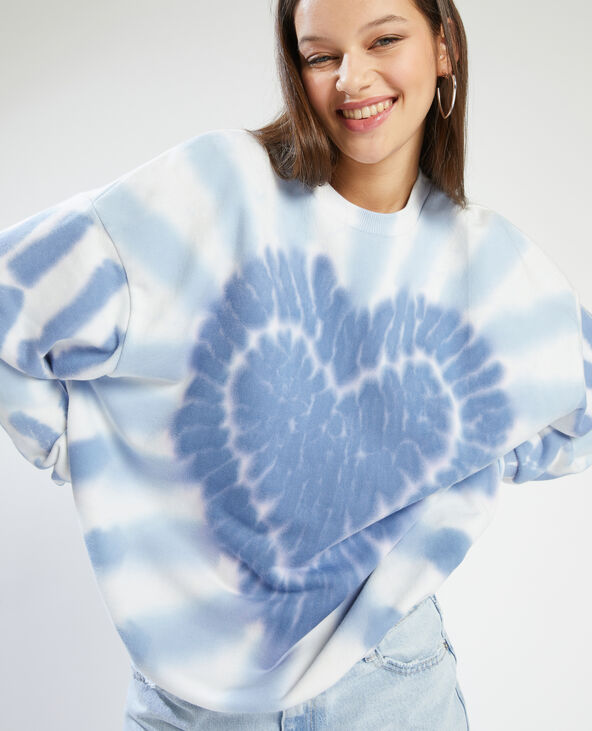 Sweat tie and dye bleu top