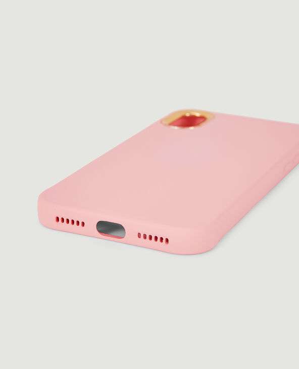 Coque iPhone contour doré rose - Pimkie