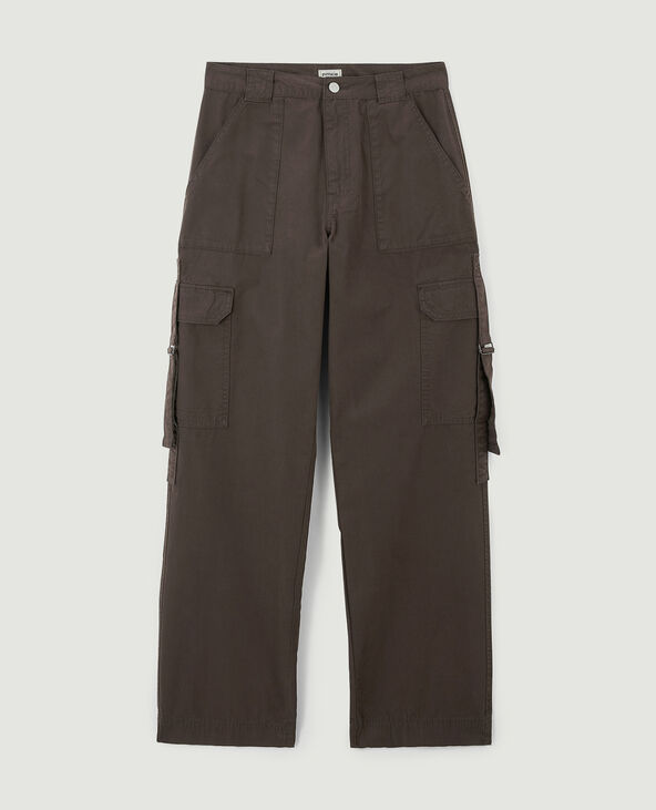 Pantalon cargo avec sangles marron - Pimkie