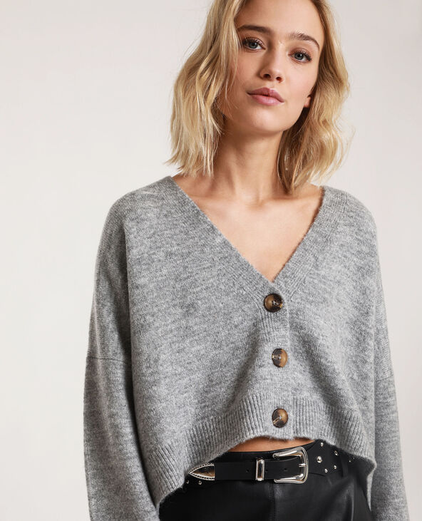 Gilet court gris chiné - Pimkie