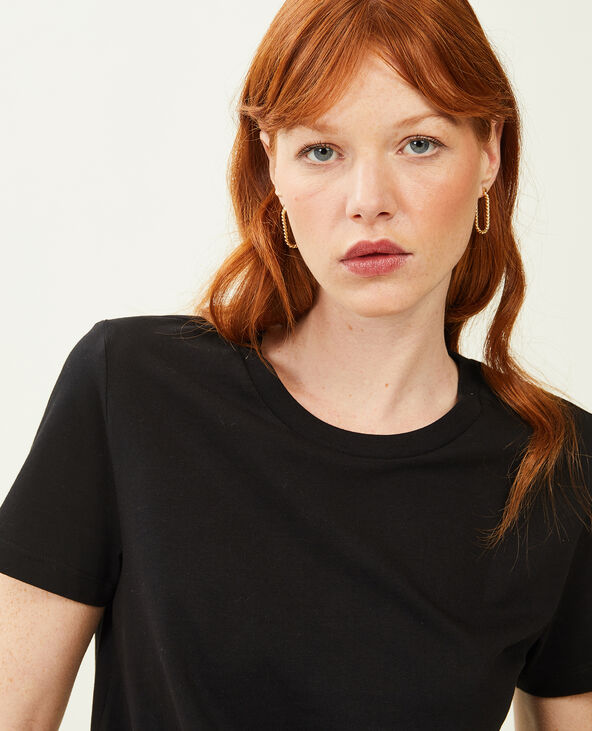 T-shirt basique col rond noir - Pimkie