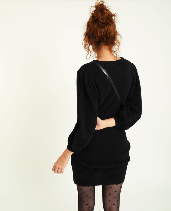 Robe pull manches bouffantes noir - Pimkie
