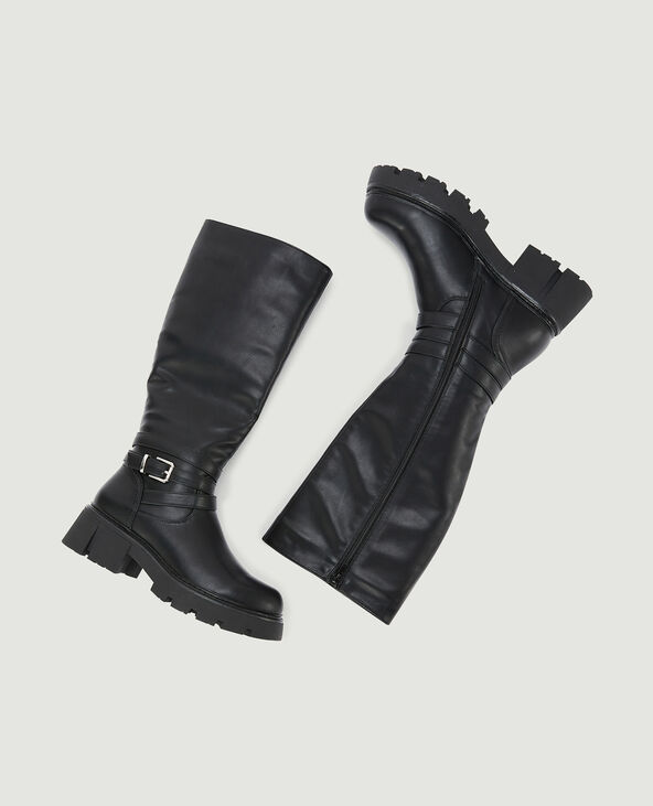 Bottes esprit motard avec bride noir - Pimkie