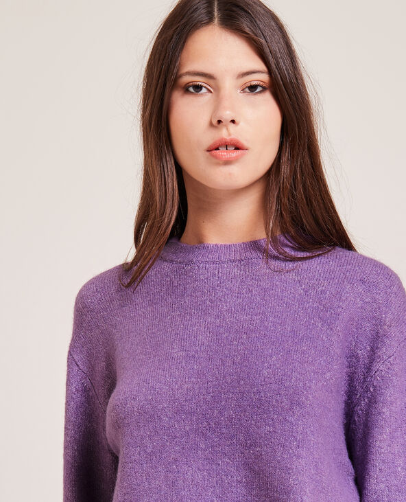 Pull maille col rond violet - Pimkie