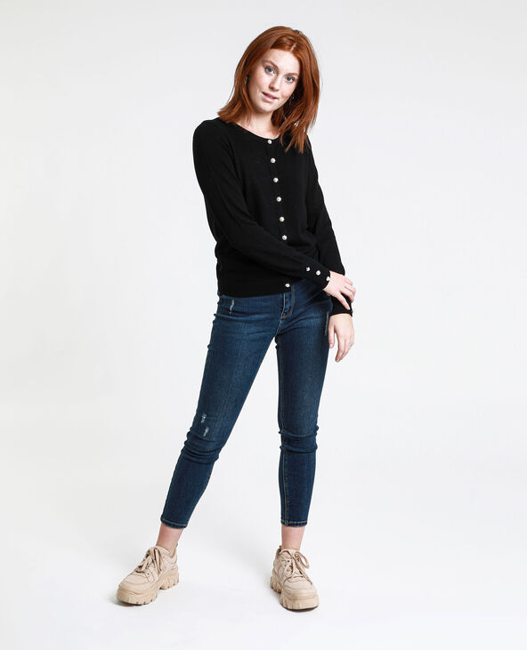 Gilet à perles noir - Pimkie