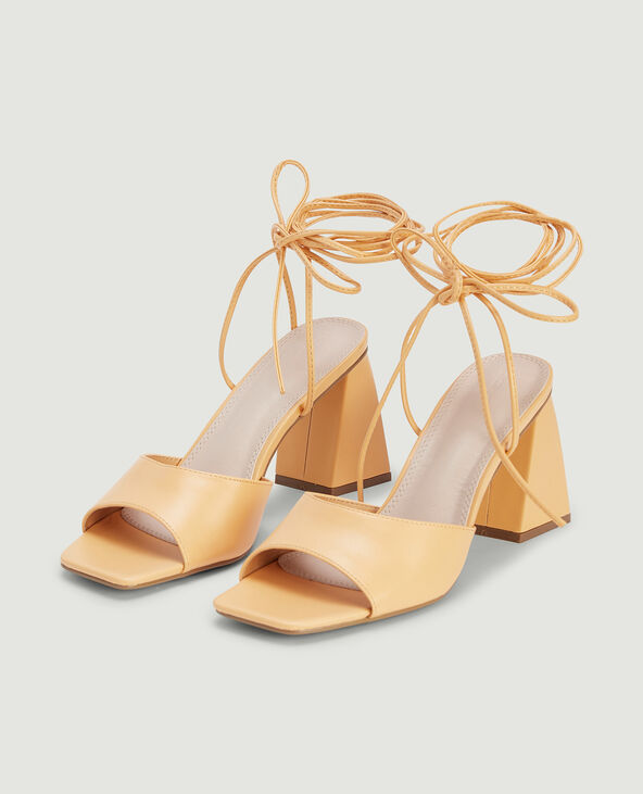 Sandales talons pyramides orange - Pimkie