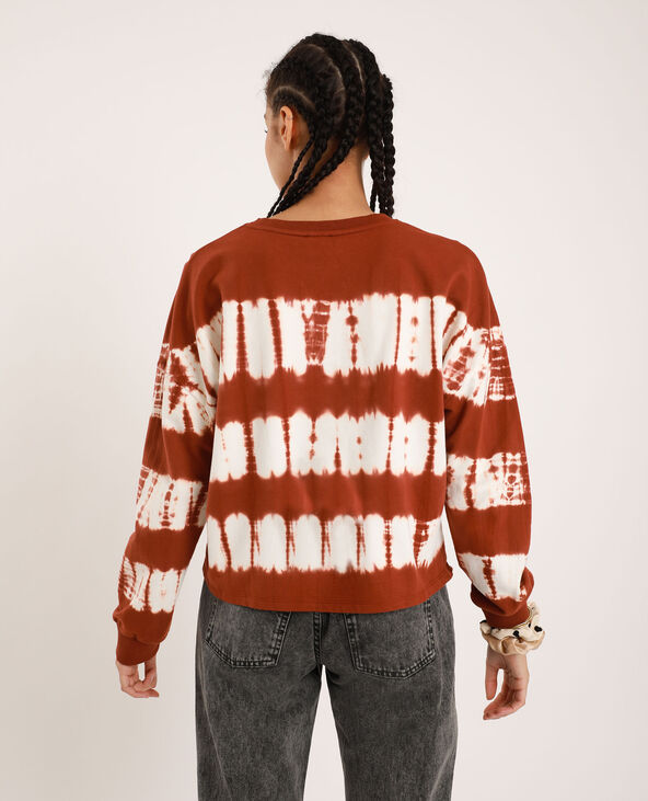 Sweat tie & dye marron - Pimkie