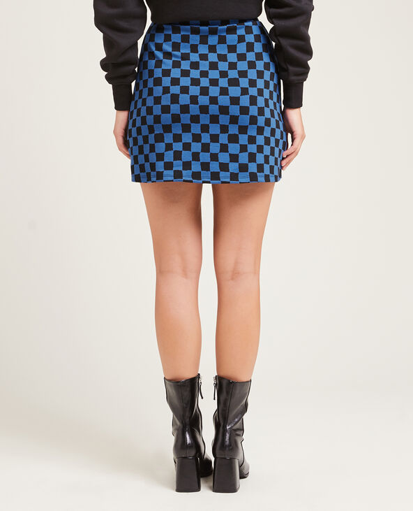 Jupe courte en maille bleu - Pimkie
