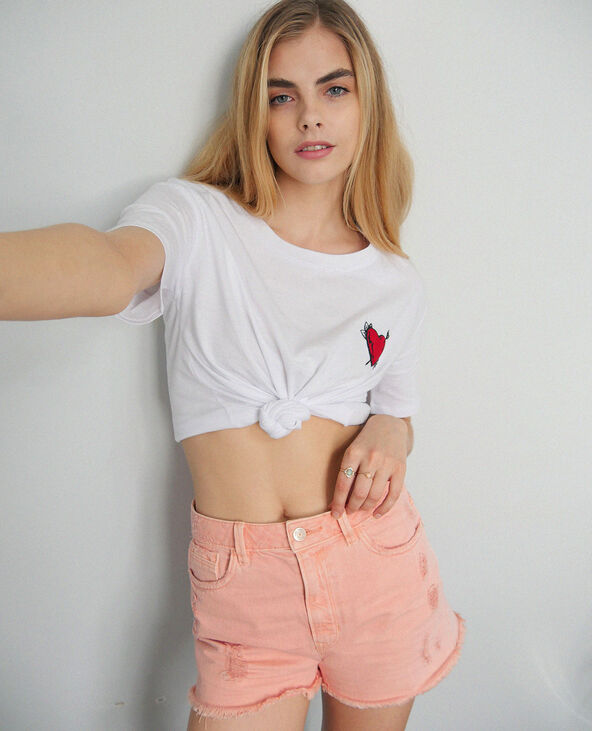 Short en jean high waist rose clair - Pimkie