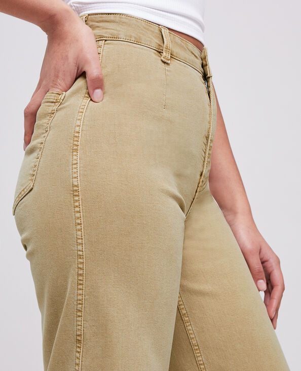 Jean wide taille haute camel - Pimkie