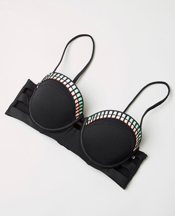 Haut de bikini bustier noir - Pimkie